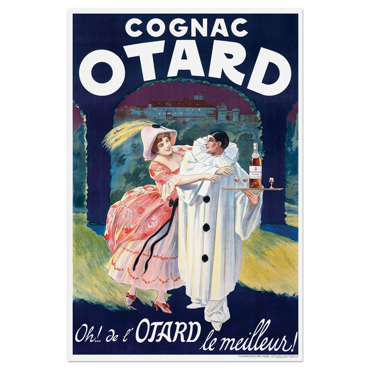 Плакат винтажный Cognac Otard 1922 56x84 см (0031)