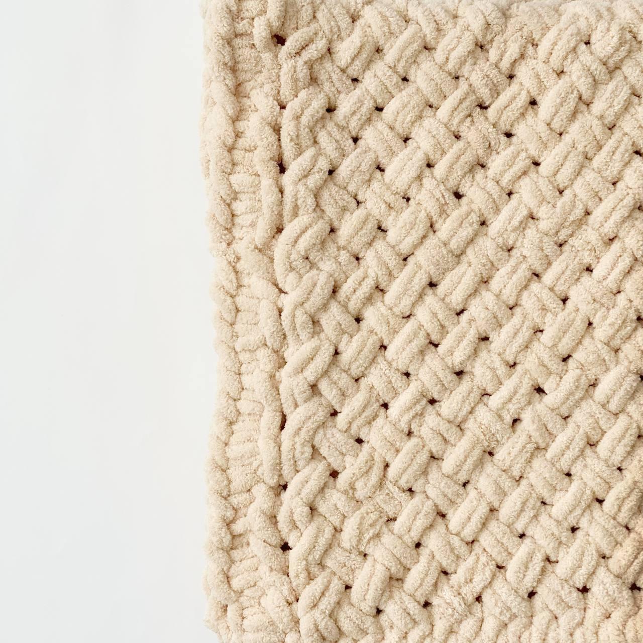 Плед вязаный плюшевый Баловень Beige