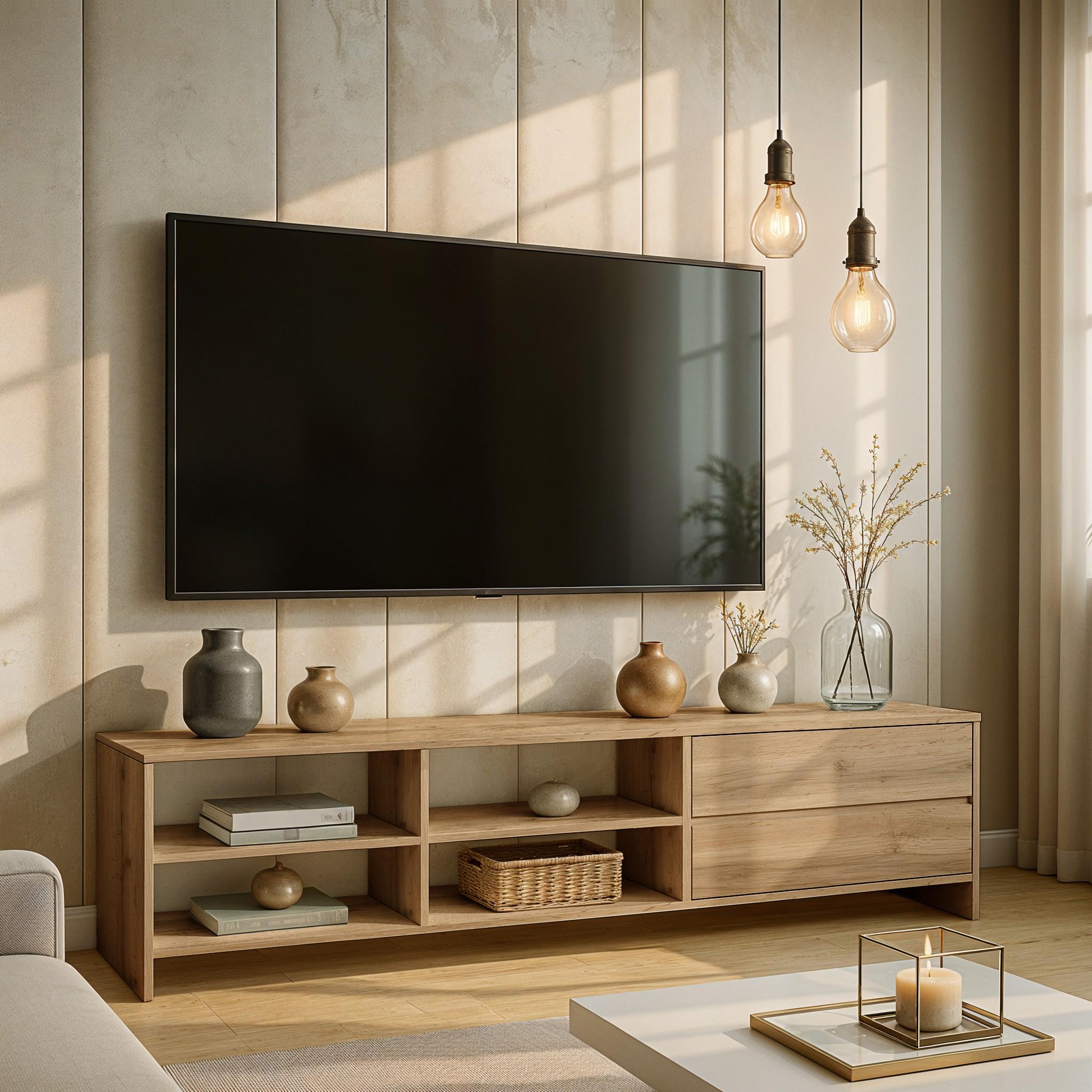 Тумба под телевизор Beskyd 180 1800x352x450 мм Дуб Аппалачи