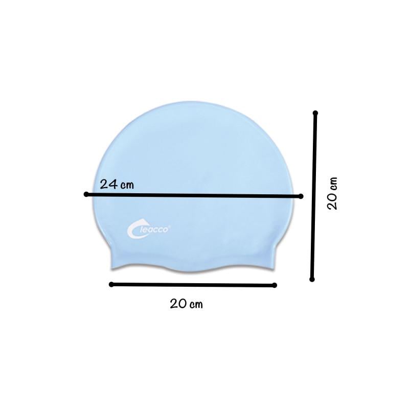 Шапочка для плавання Leacco універсальна силіконова Блакитний (CP-05 №4) - фото 2