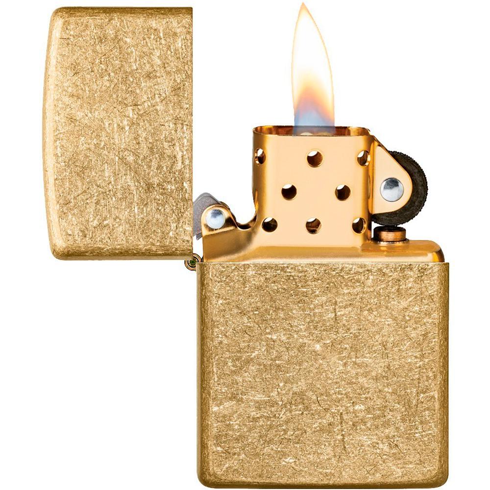 Зажигалка ZIPPO Regular Tumbled Brass (49477) - фото 4