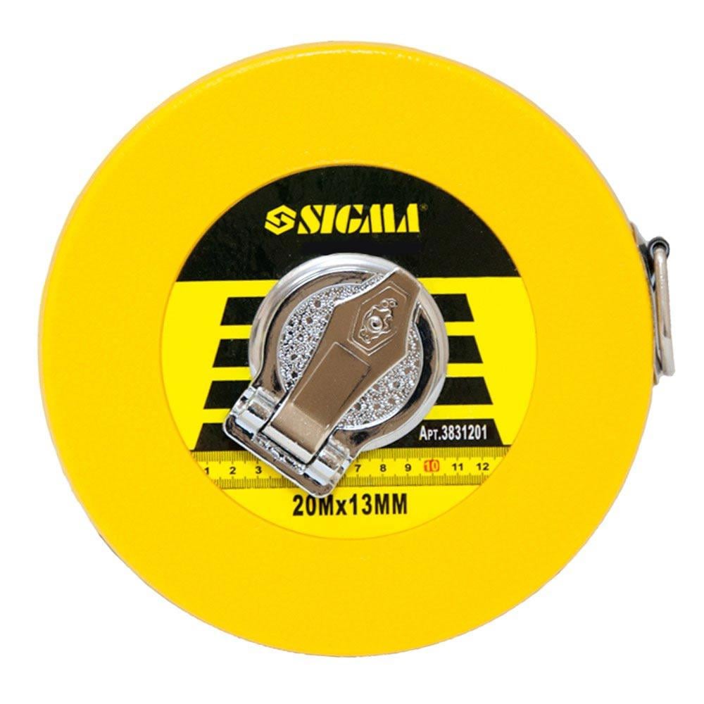Рулетка скловолокно Sigma 20 м 13 мм (3831201)