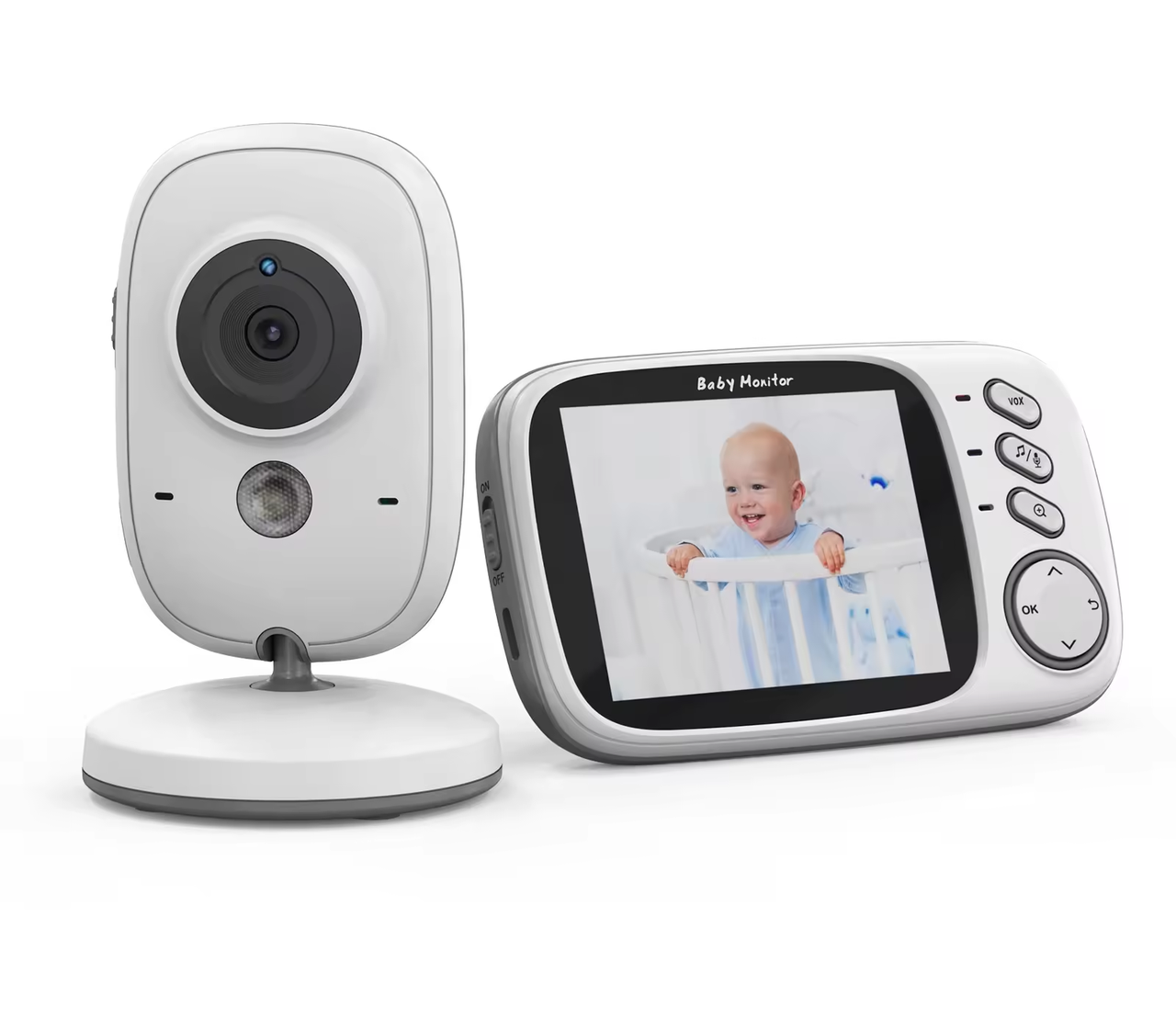 Видеоняня беспроводная цифровая VB603 с ночным видением/портативным дисплеем 3,2" и измерением температуры