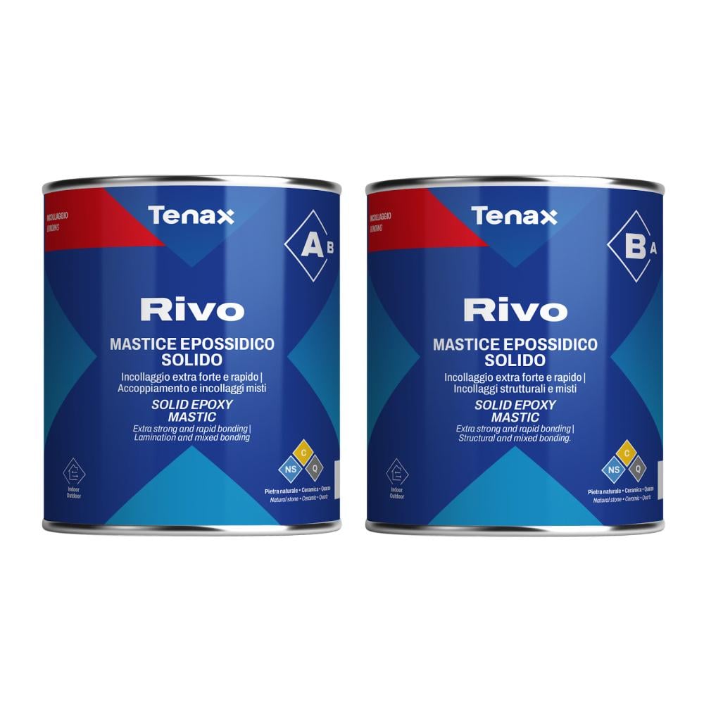 Клей епоксидний TENAX Rivo A/B густий морозостійкий 2 л Чорний (002569-2)