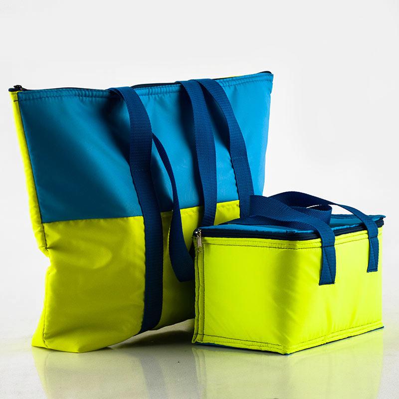 Комплект термосумок Light House пляжна 22 л і ланч бег 5,5 л Жовто-блакитний