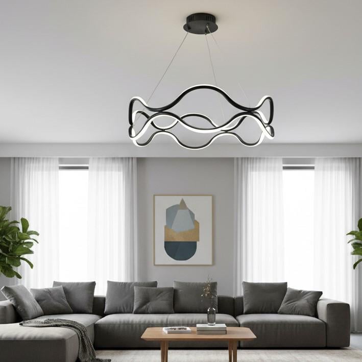 Люстра светодиодная Zilini AH2546BK 105W Золотистый (30244459)