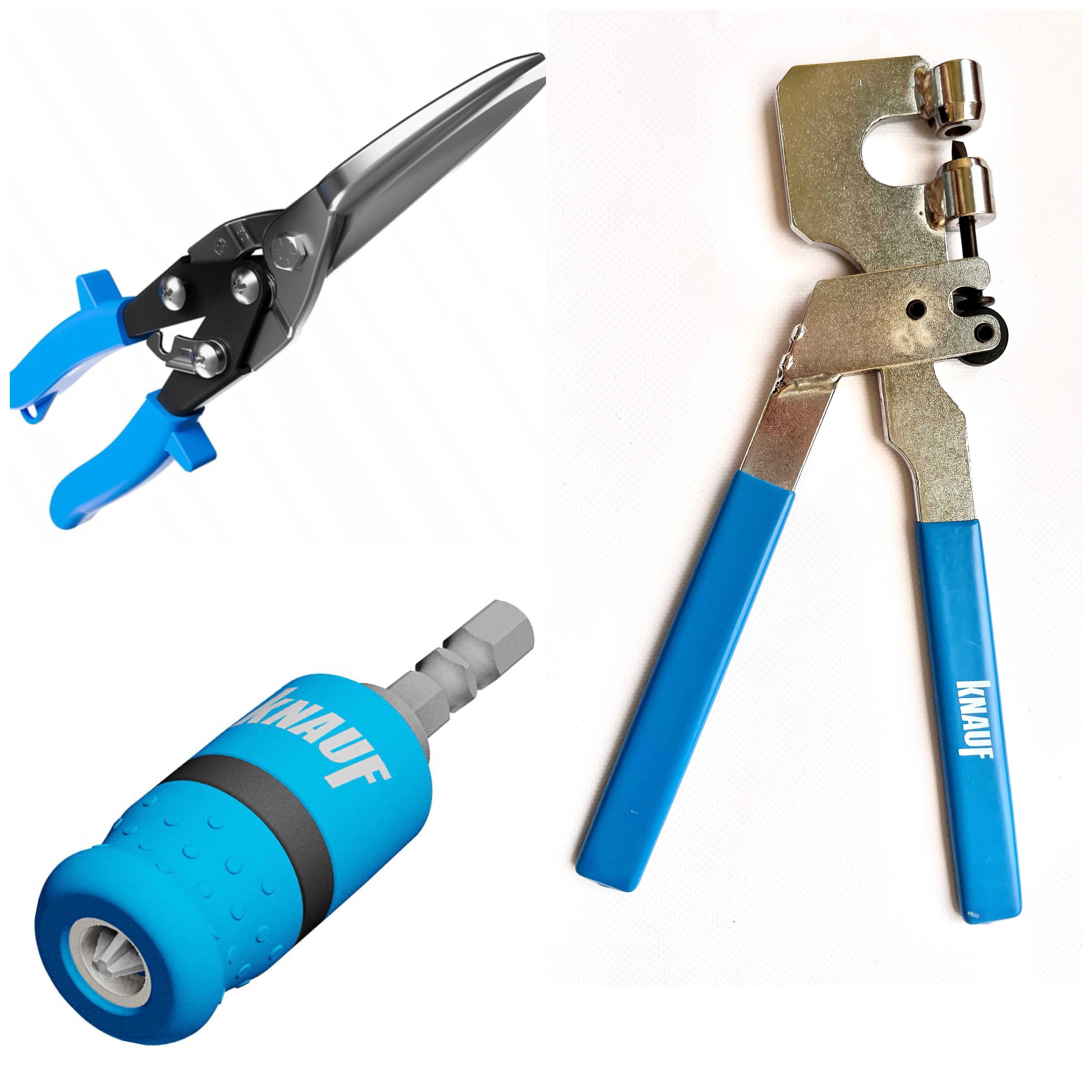 Набір професійних інструментів Knauf просікач для профілю 300 мм/обмежувач біт/ножиці для металу (4525/3)