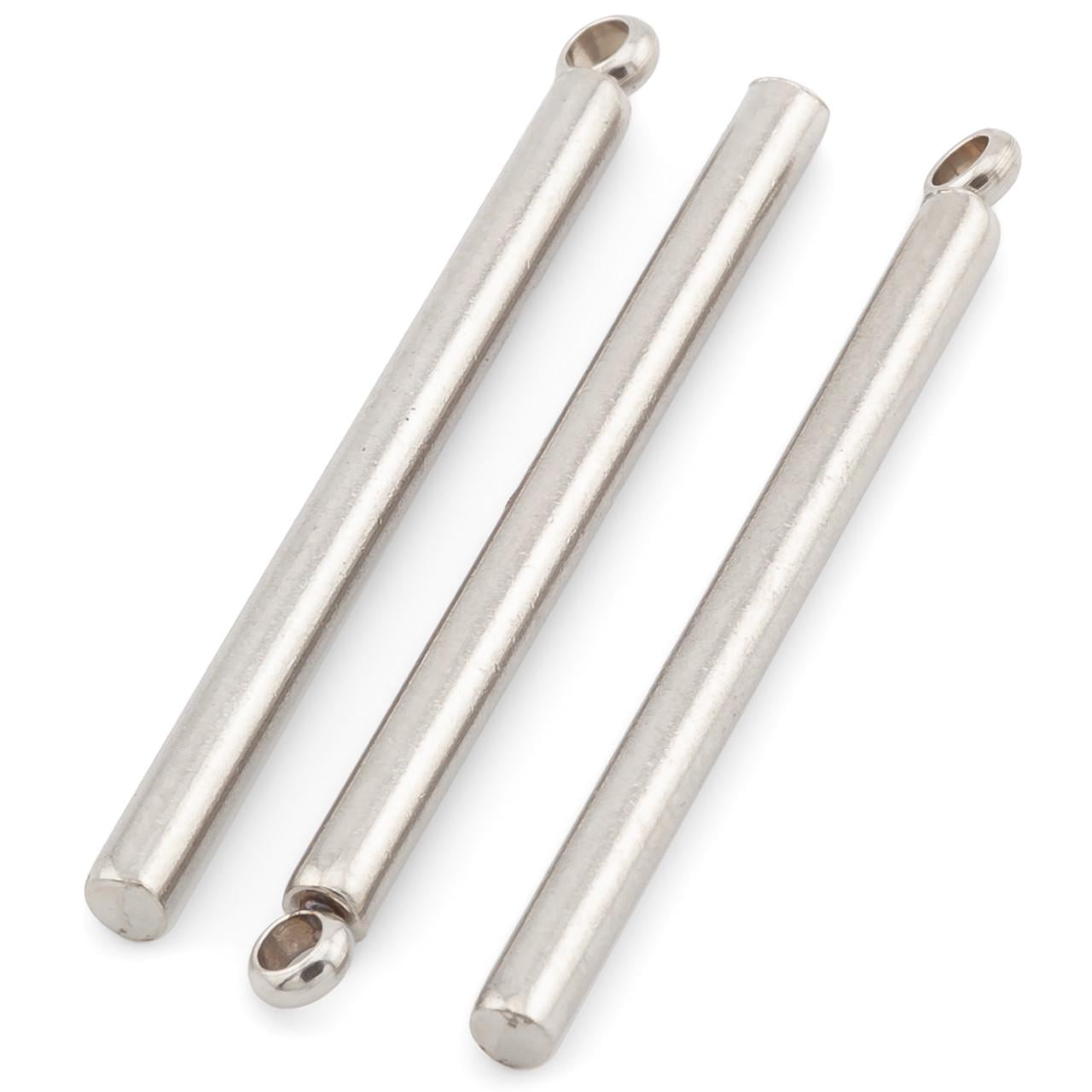 Подвеска Стержень в форме цилиндра для бижутерии 25х2 мм 5 шт. Платиновый (БК2502ц01)