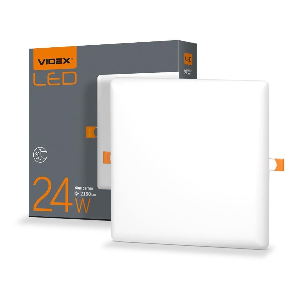 Светильник LED безрамочный квадратный 24W 4100K 220V VL-DLFS-244 VIDEX Светильник LED безрамочный квадратный 24W 4100K 220V VL-DLFS-244 VIDEX