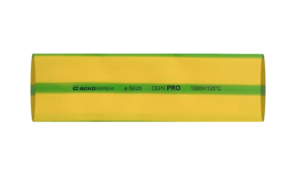 Трубка термоусадочная Аско-Укрем PRO ⌀50/25 мм 1 м Желто-зеленый (A0150040609)