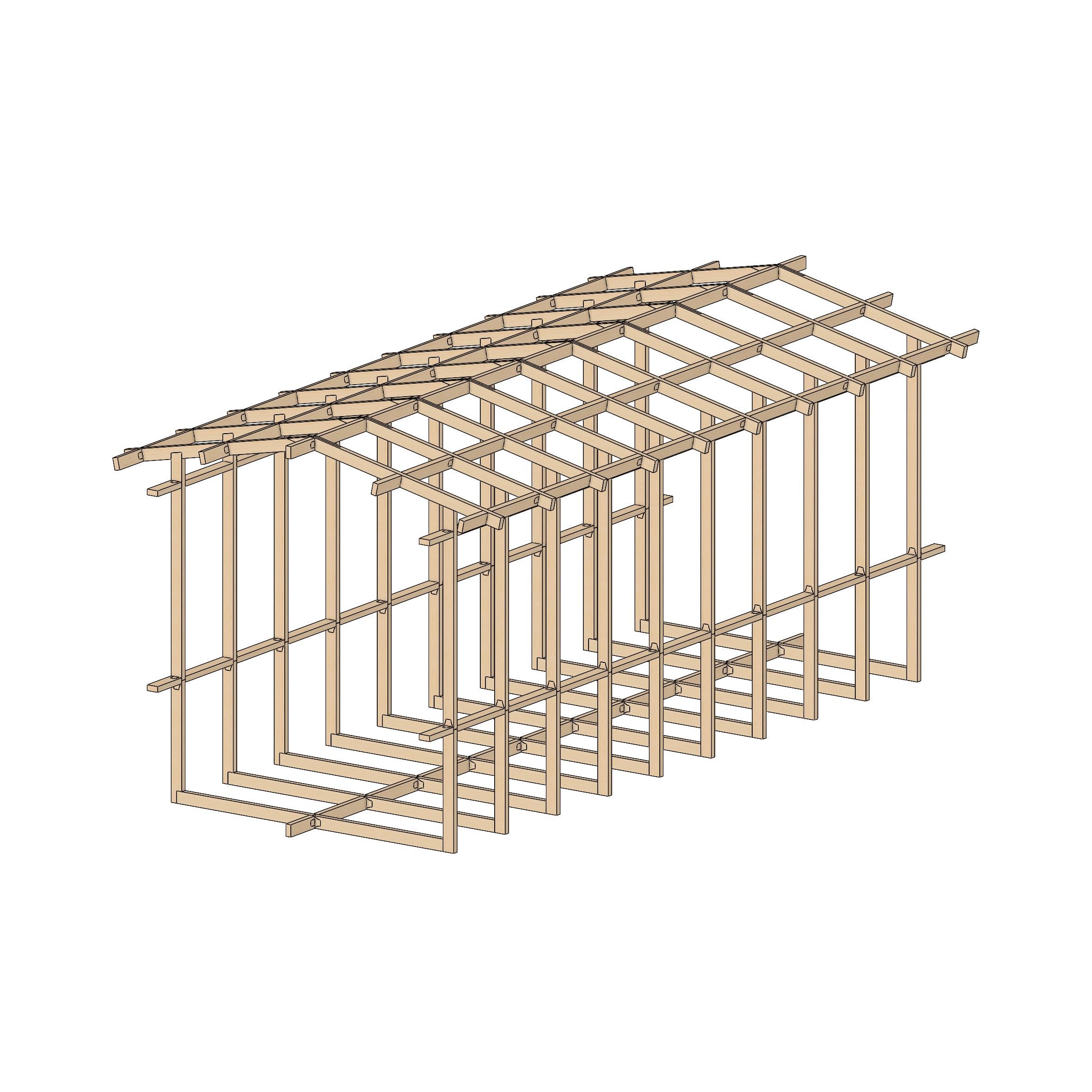 Модульний будинок Freewood Kit 90WF конструктор каркасу S 12 м2 (FFW KIT90WF)