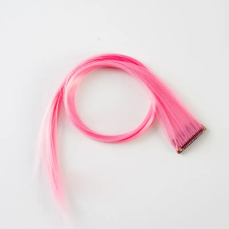 Пряди для волос на шпильках длинные 55 см 2 шт. Розовый (13000)