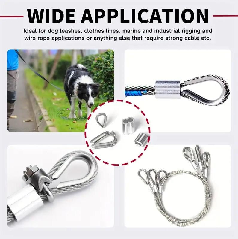 Набір затисків та коушів для троса M1.2/M1.5/M2/M2.5/M3/M4 258 шт. Spec (SP-066258) - фото 4 Набір затисків та коушів для троса M1.2/M1.5/M2/M2.5/M3/M4 258 шт. Spec (SP-066258) - фото 4