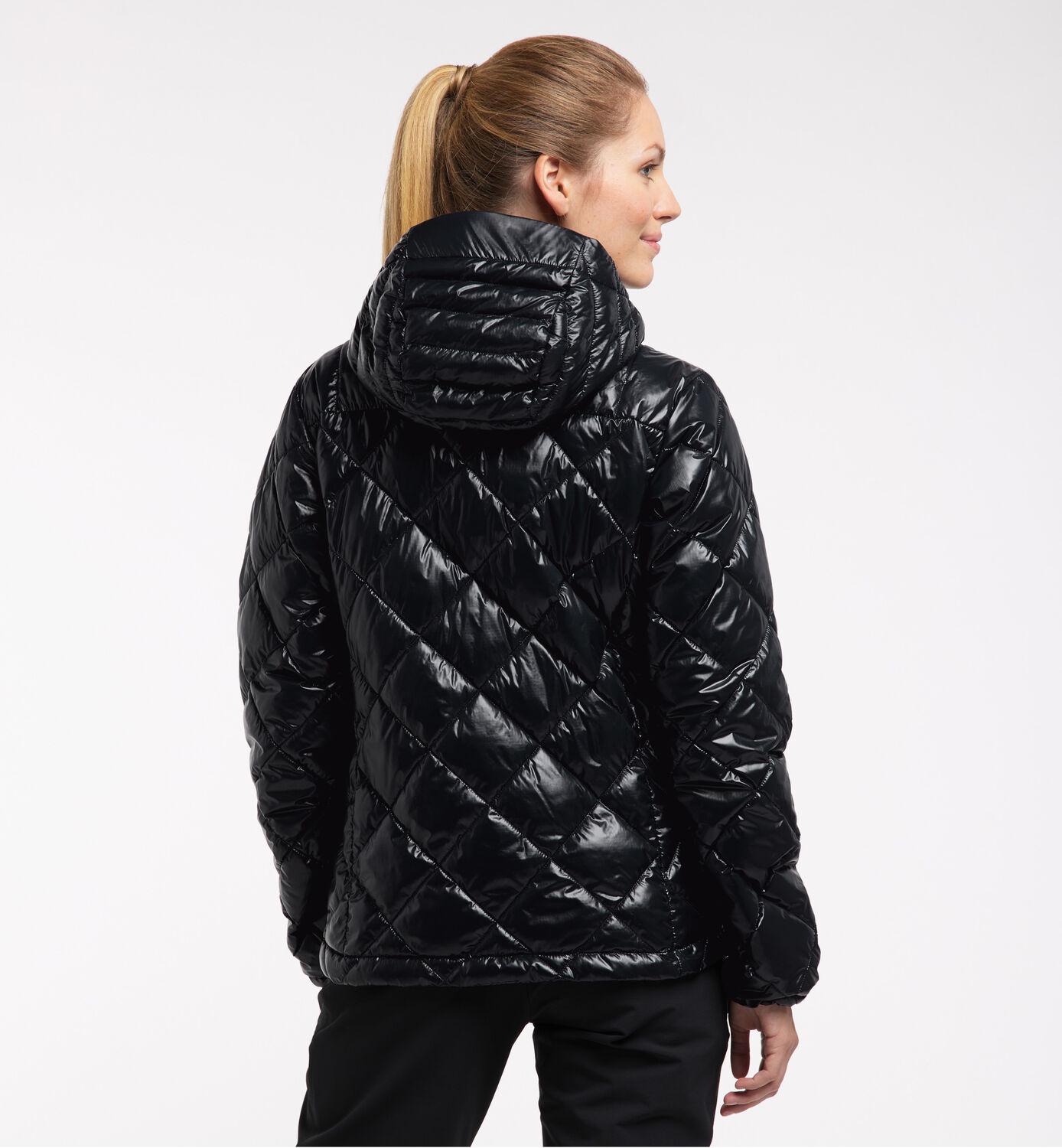 Мікропуховик жіночий Haglofs Roc Mimic Hood для туризму XS Чорний (6047262) - фото 2