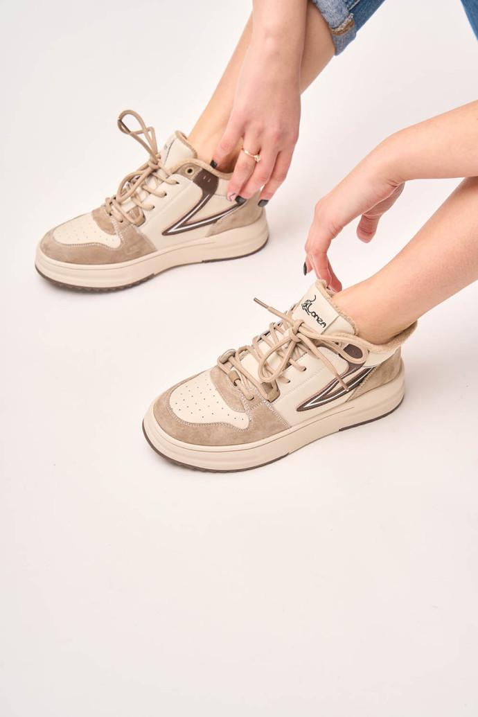 Кроссовки женские LONZA 175246 р. 36 Бежевый (14133_36) - фото 4 Кроссовки женские LONZA 175246 р. 36 Бежевый (14133_36) - фото 4