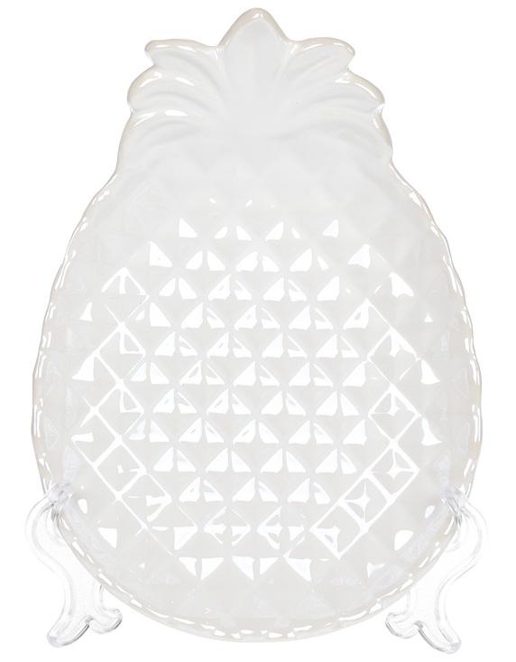 Набор блюд Ананас 20,6х14,8 см керамические 2 шт. Белый перламутр (BD-739-110)