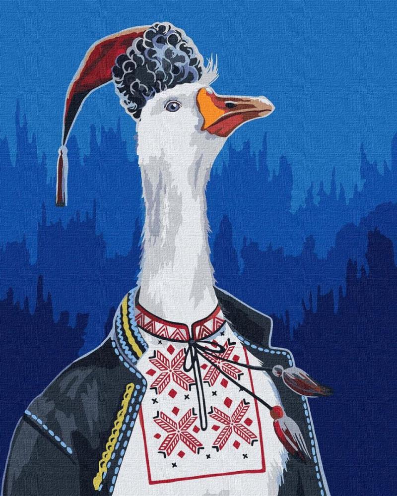 Картина по номерам Идейка Гусь в вышиванке 40x50 см (KHO4355)