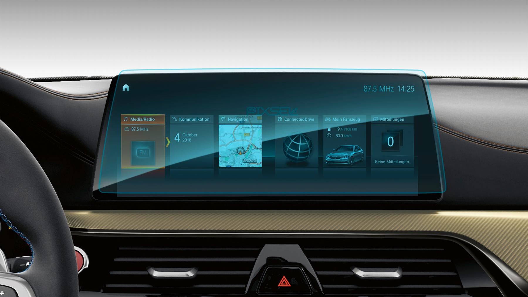 Захисне скло Pixsel гібридне матове на монітор BMW 6/M6 13,4“ 2017 G32