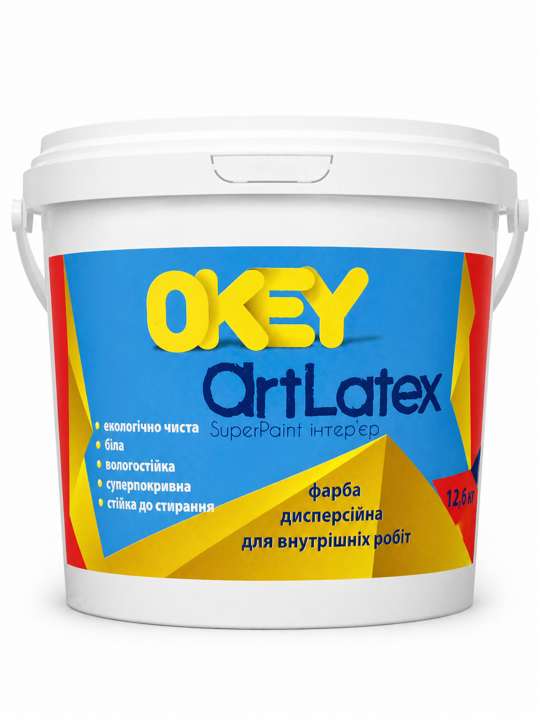 Краска водоэмульсионная для внутренних работ OKEY ArtLatex 12,6 кг