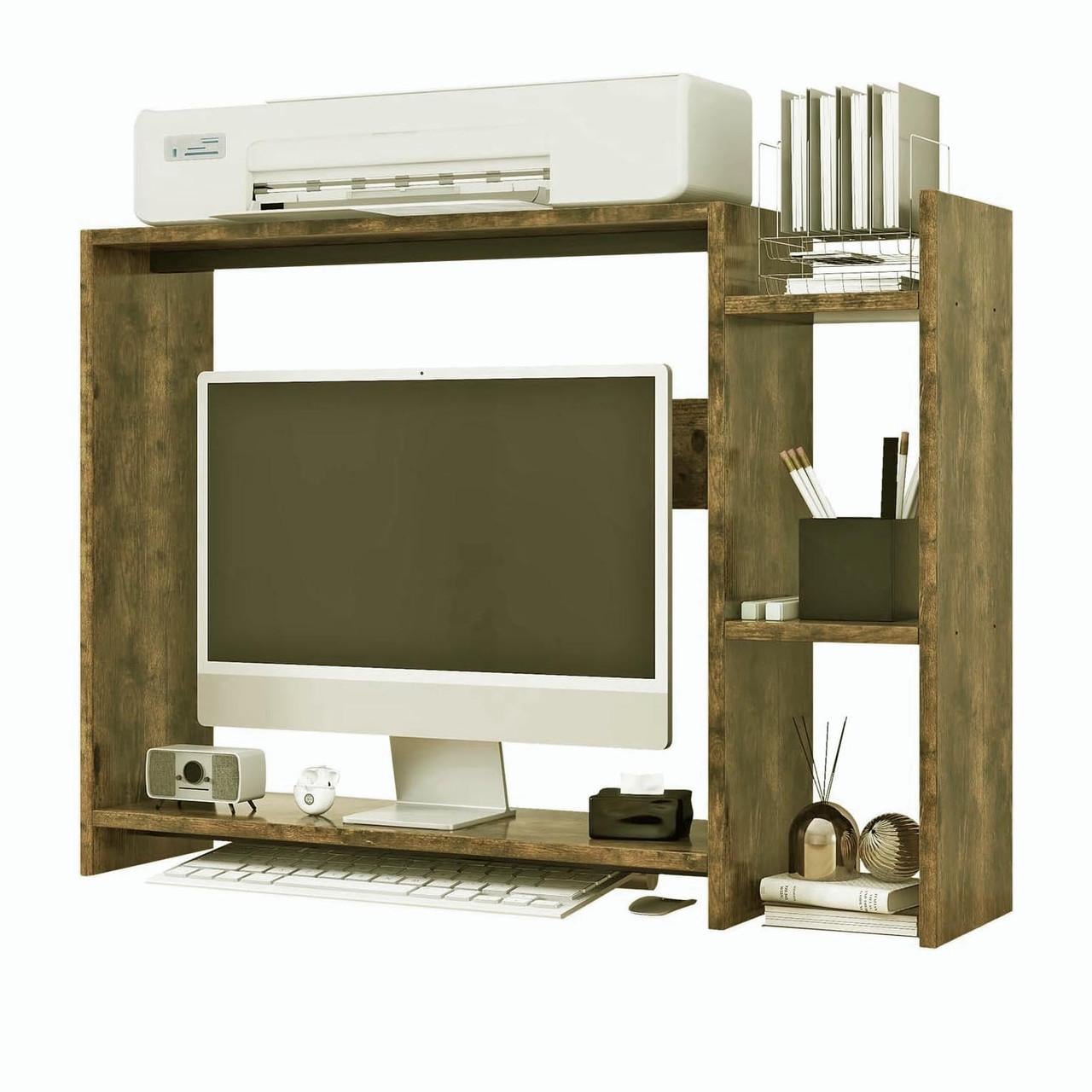 Полка-надстройка настольная из дерева Оренс палисандр (АКД-014602)