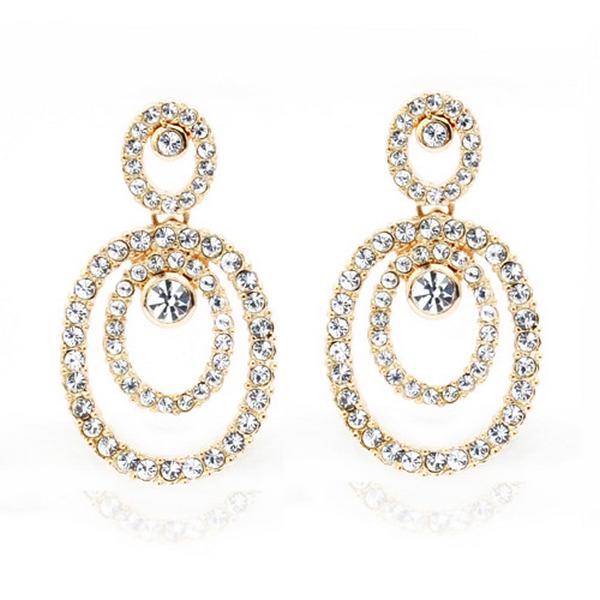 Серьги с кристаллами Сваровски Showfay 084913 Белый/Прозрачный