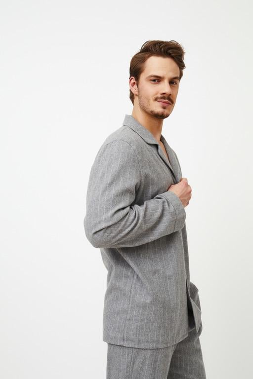 Піжама чоловіча Aruelle XXL сорочка/штани Сірий (35866-151-73) - фото 4