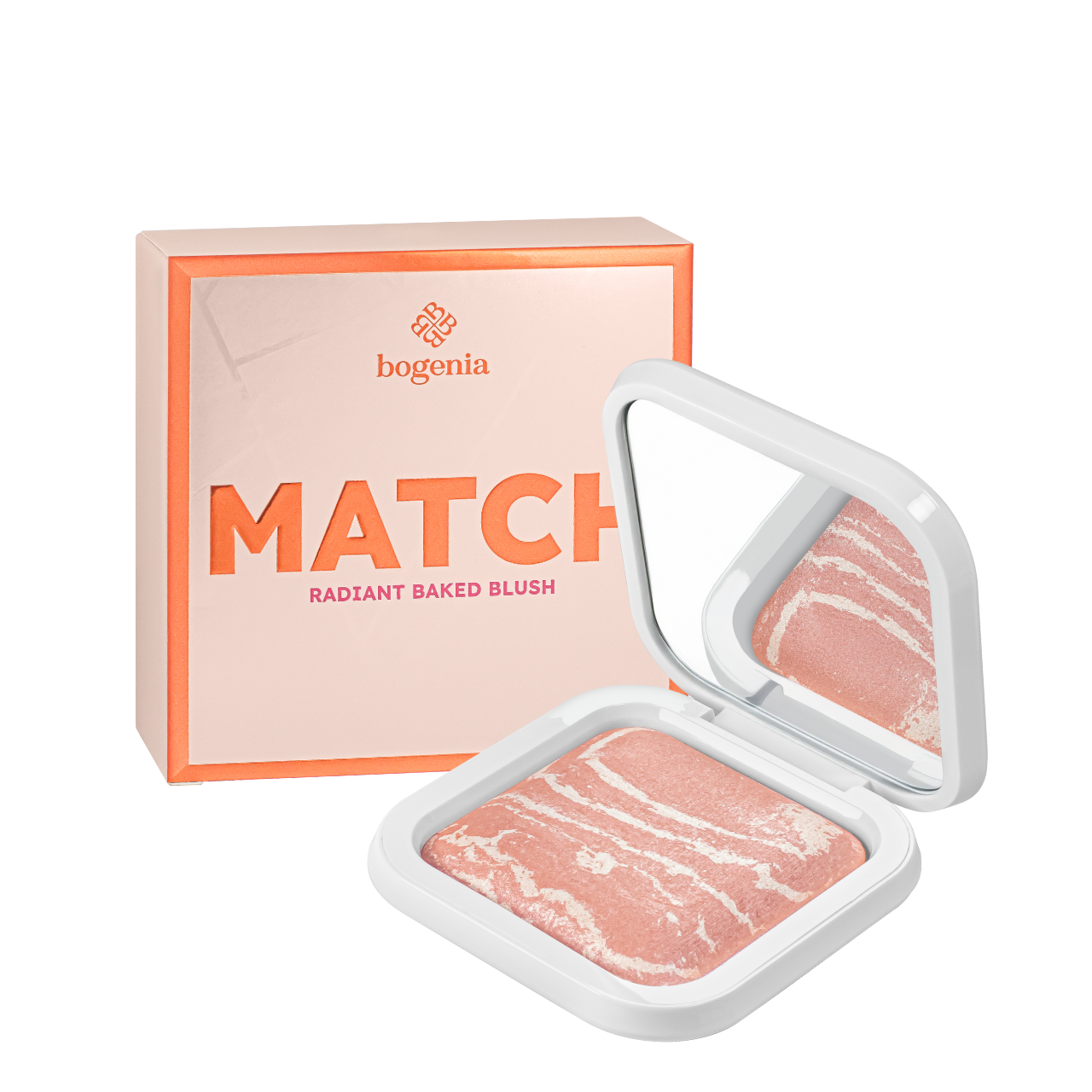 Рум'яна запечені перламутрові Bogenia Match Radiant Baked Blush 002 Теракотовий мармуровий (BG633) Рум'яна запечені перламутрові Bogenia Match Radiant Baked Blush 002 Теракотовий мармуровий (BG633)