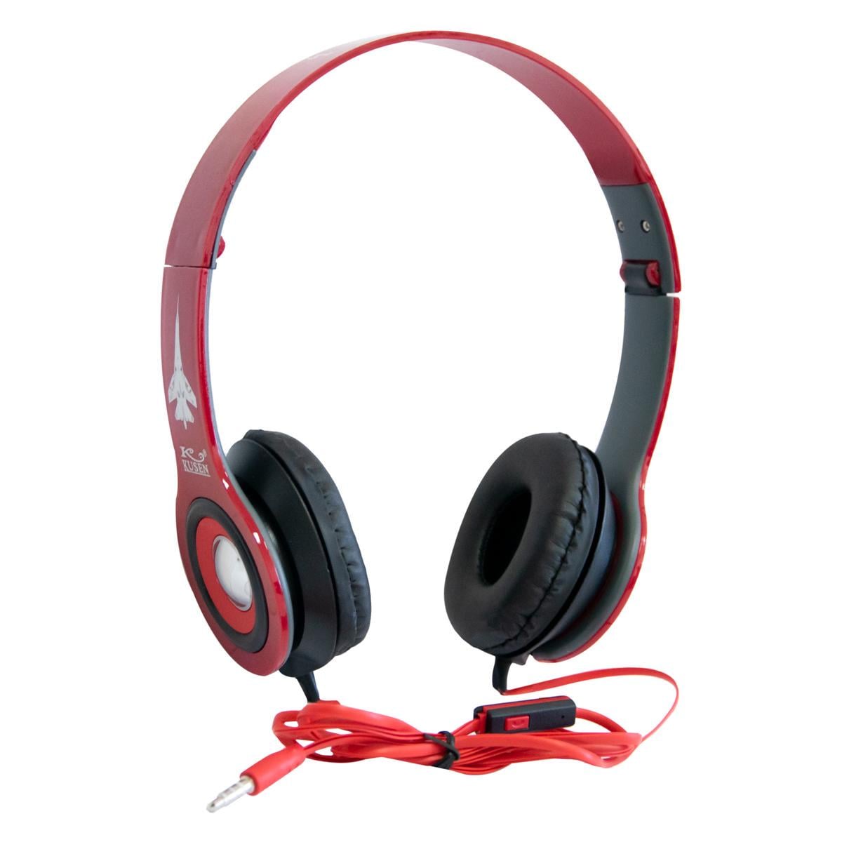 Наушники проводные Kusen KS-611 ExtraBass накладные с микрофоном Красный (1009696)