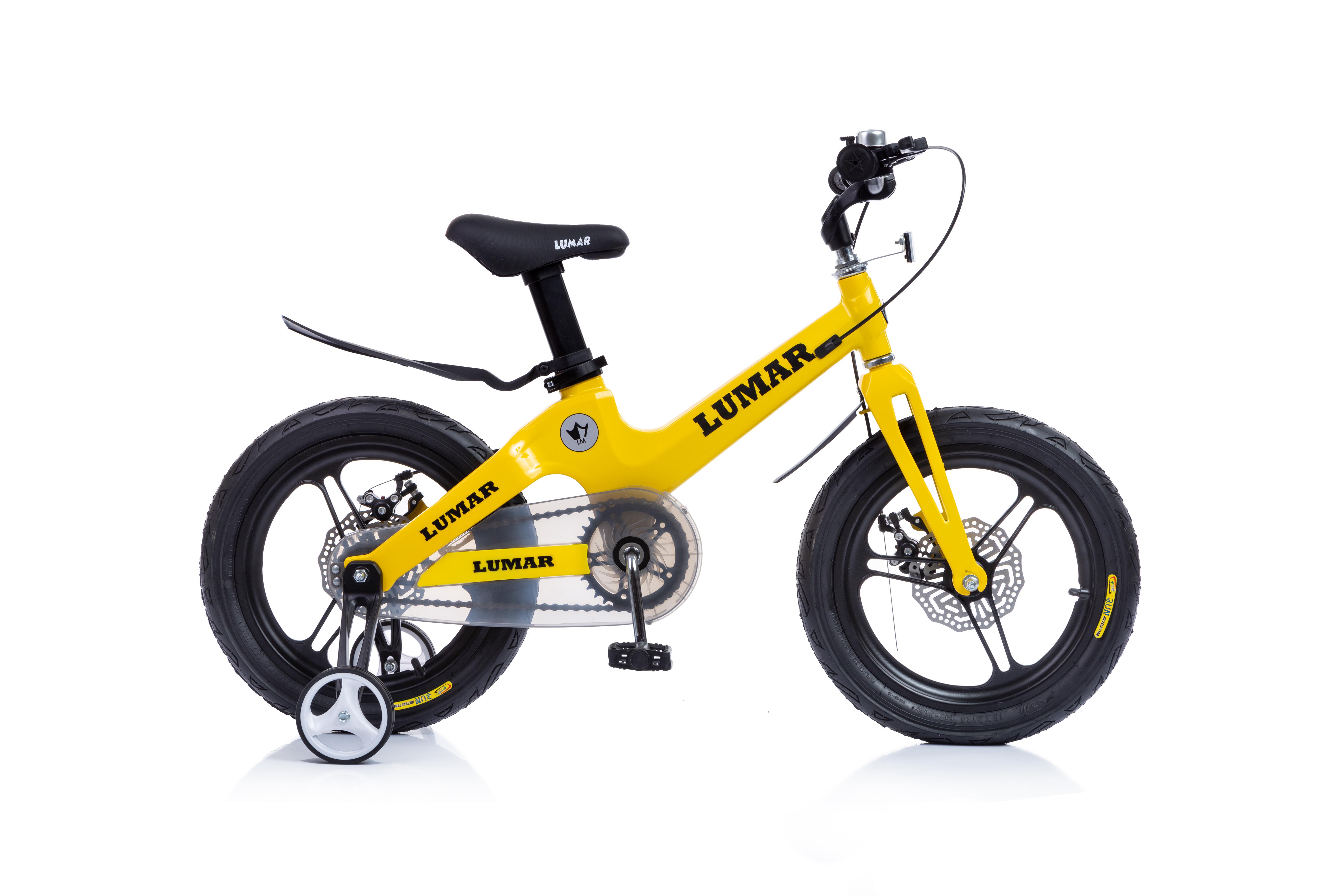 Магнієвий дитячий велосипед LUMAR 16'' Жовтий (1601)