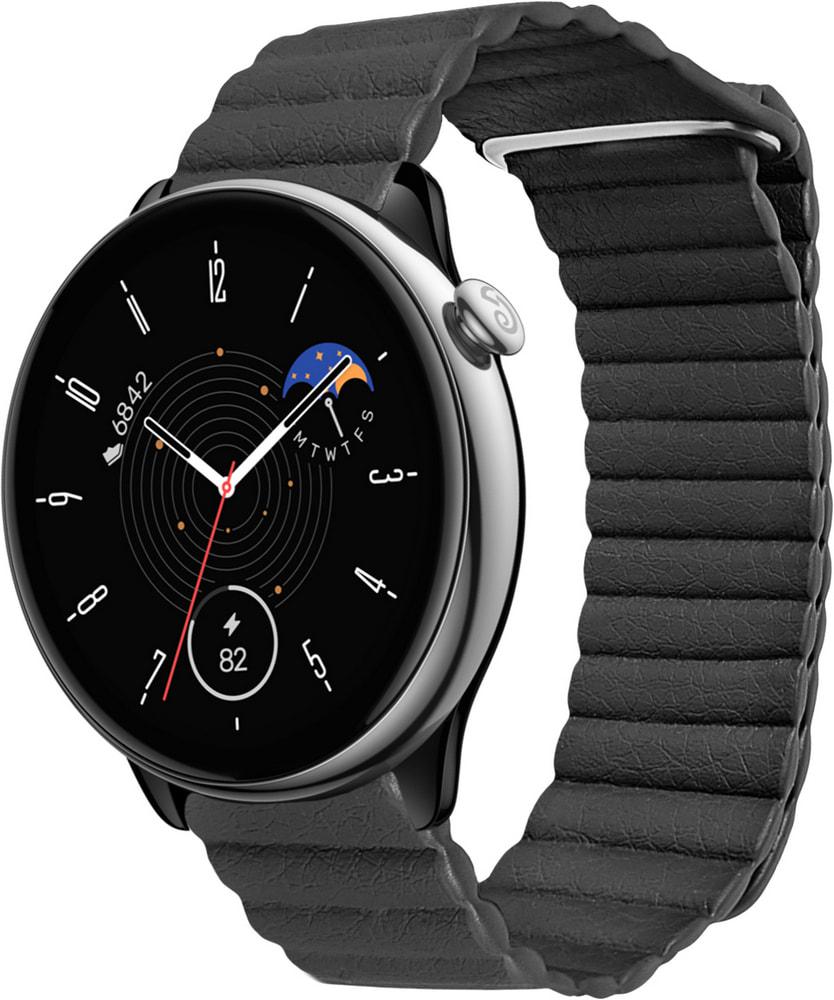 Ремешок кожаный Genis для Amazfit GTR Mini Black (33493-2B)