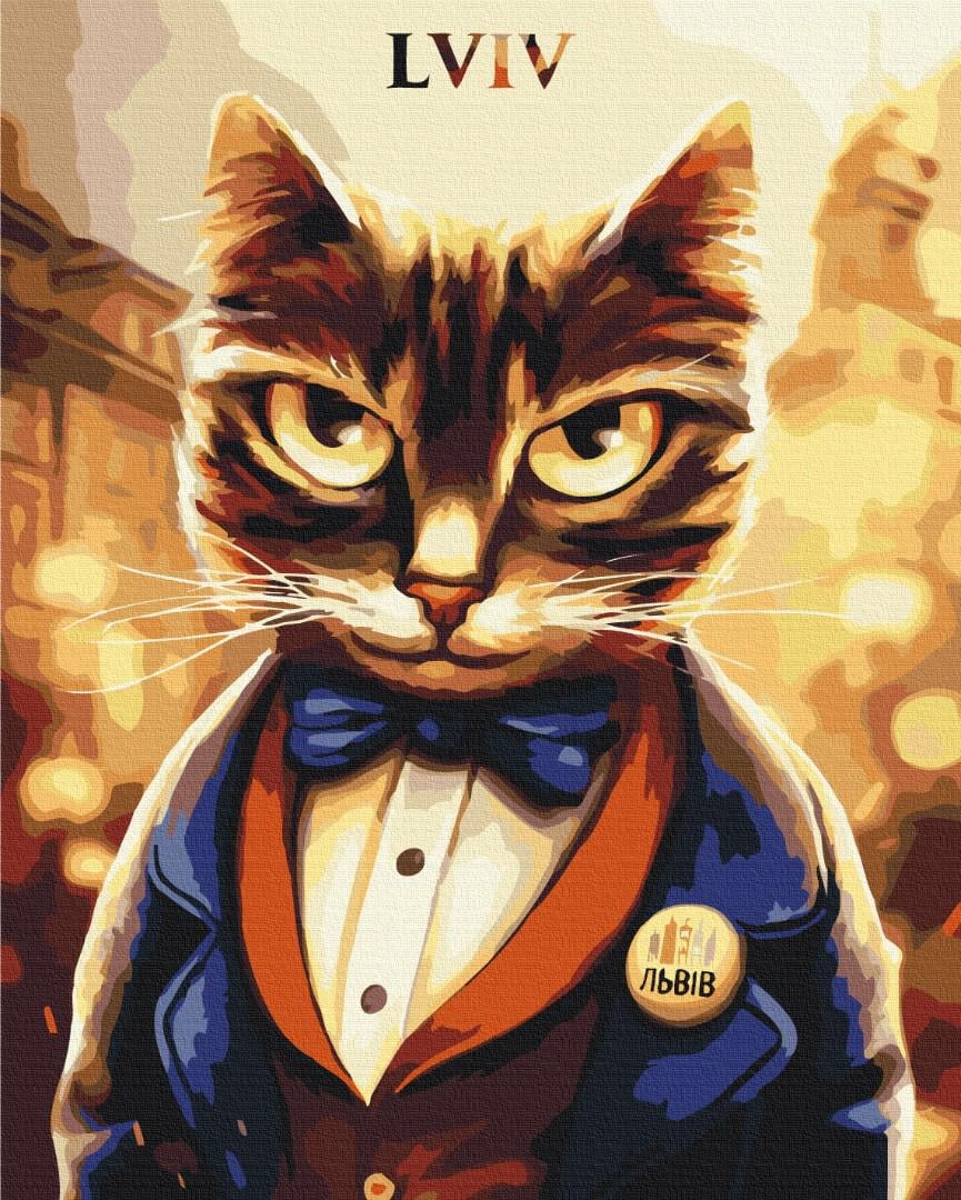 Картина по номерам Brushme Котик Мэр 40x50 см (BS53424)