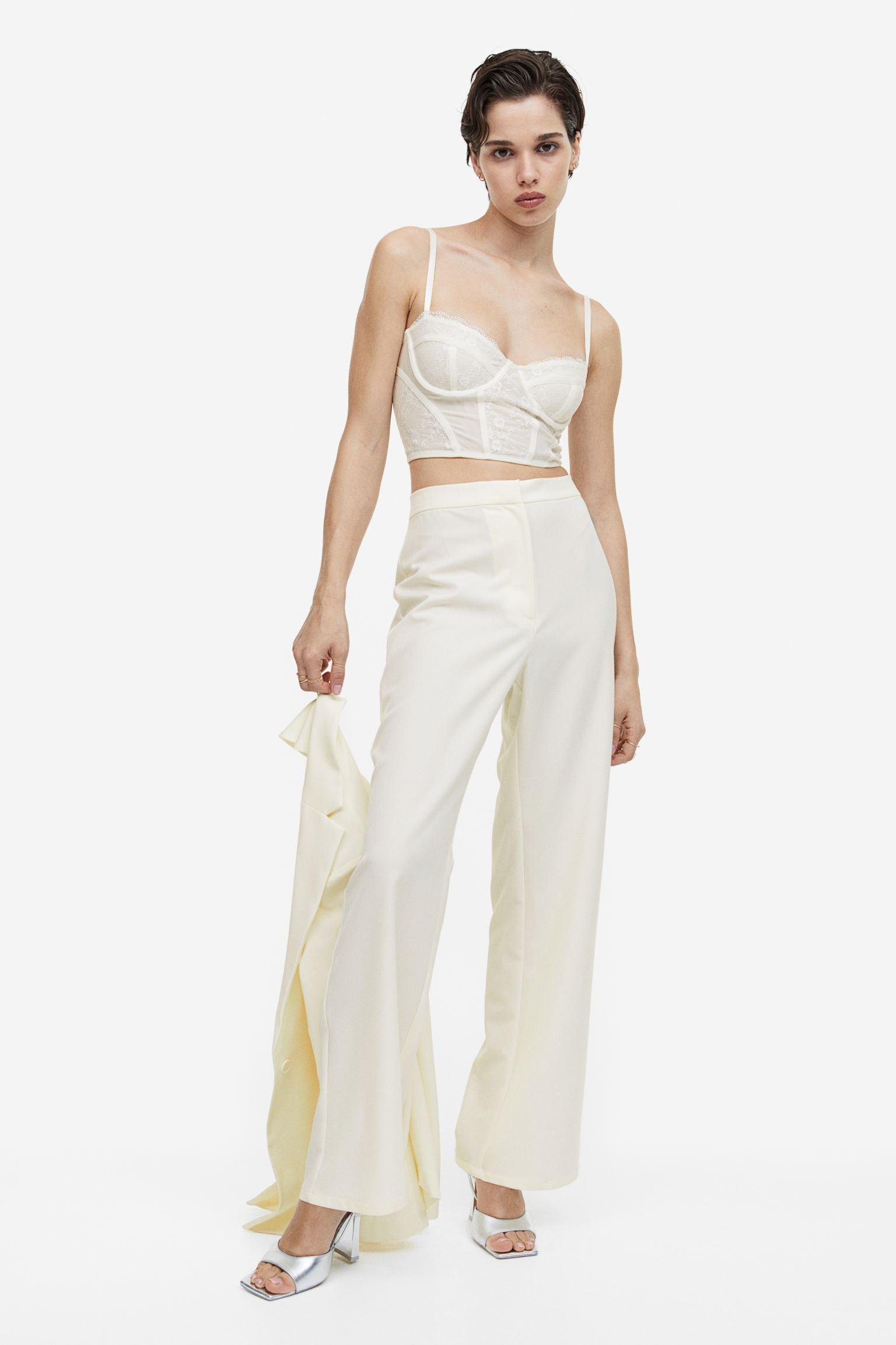 Штани H&M р.38 Кремовий (A22111079702)