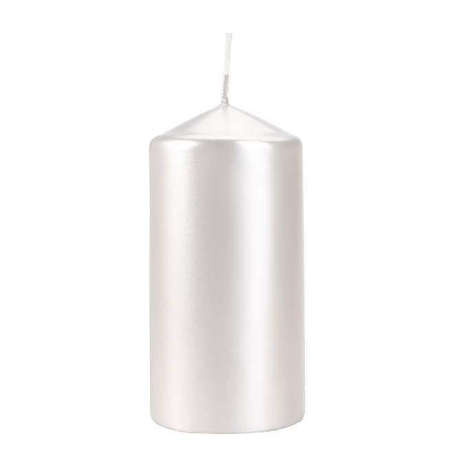 Свечка цилиндр Bispol 6х12 см Жемчужный (27583)