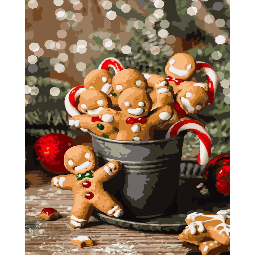 Картина за номерами Strateg Преміум Імбирне печиво 40x50 см (GS471)