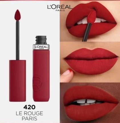 Помада губная жидкая матовая L'Orеal Paris Infaillible Matte Resistance 420 Le Rouge Paris 5 мл (2519383283) - фото 2 Помада губная жидкая матовая L'Orеal Paris Infaillible Matte Resistance 420 Le Rouge Paris 5 мл (2519383283) - фото 2