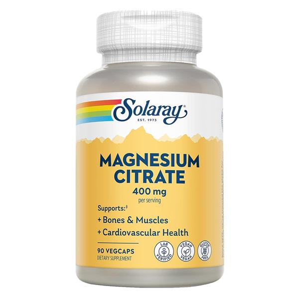 Микроэлемент Магний Solaray Magnesium Citrate 400 мг 90 Veg Caps (SOR-46301)