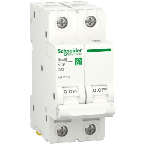 Автоматический выключатель 2-п. RESI9 63A C 6kA SCHNEIDER ELECTRIC C2