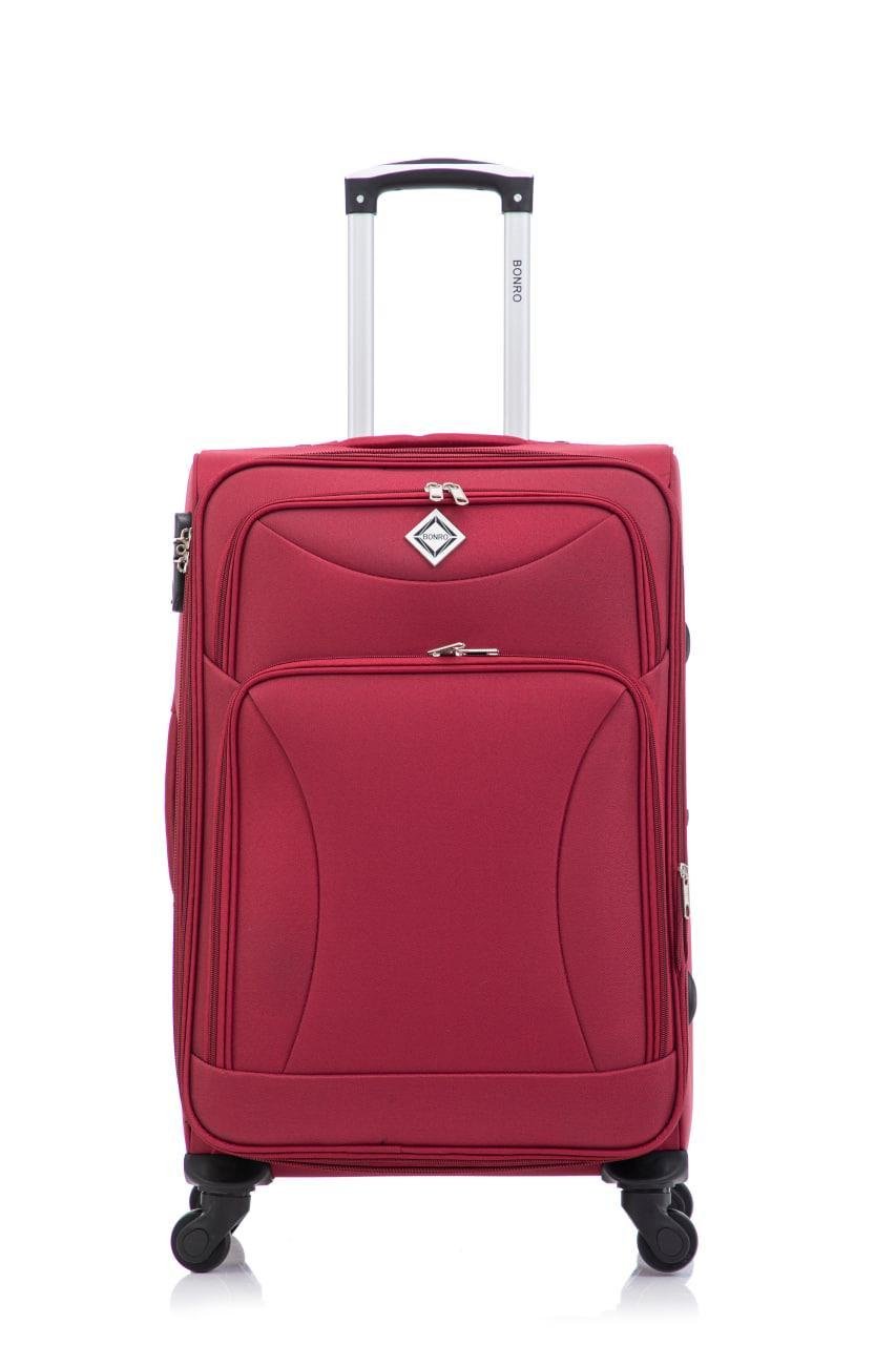 Чемодан Bonro Tourist 4 колеса великий Вишневий (2190) - фото 2