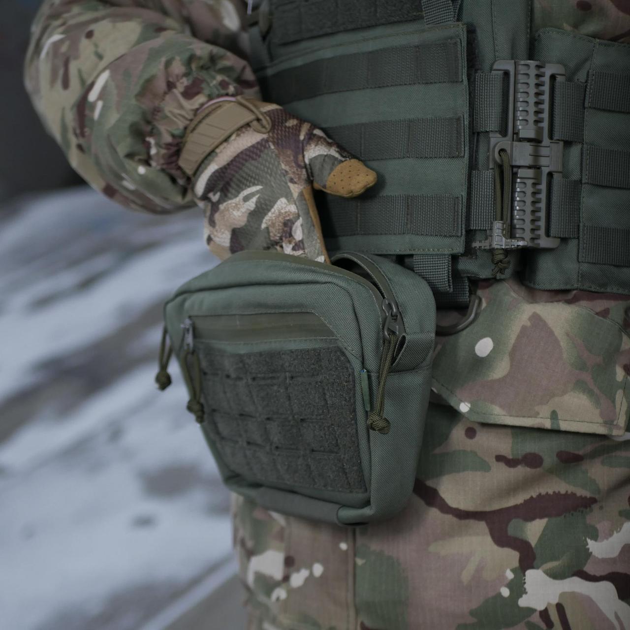 Сумка-напашник Kiborg GU Cordura M Khaki (2693880093) - фото 8