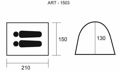 Палатка 2-х местная GreenCamp 1503 (GC1503) - фото 2