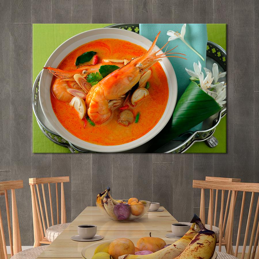 Настенний декор Тайская кухня - суп Том ям 80x54 см (A533-1)