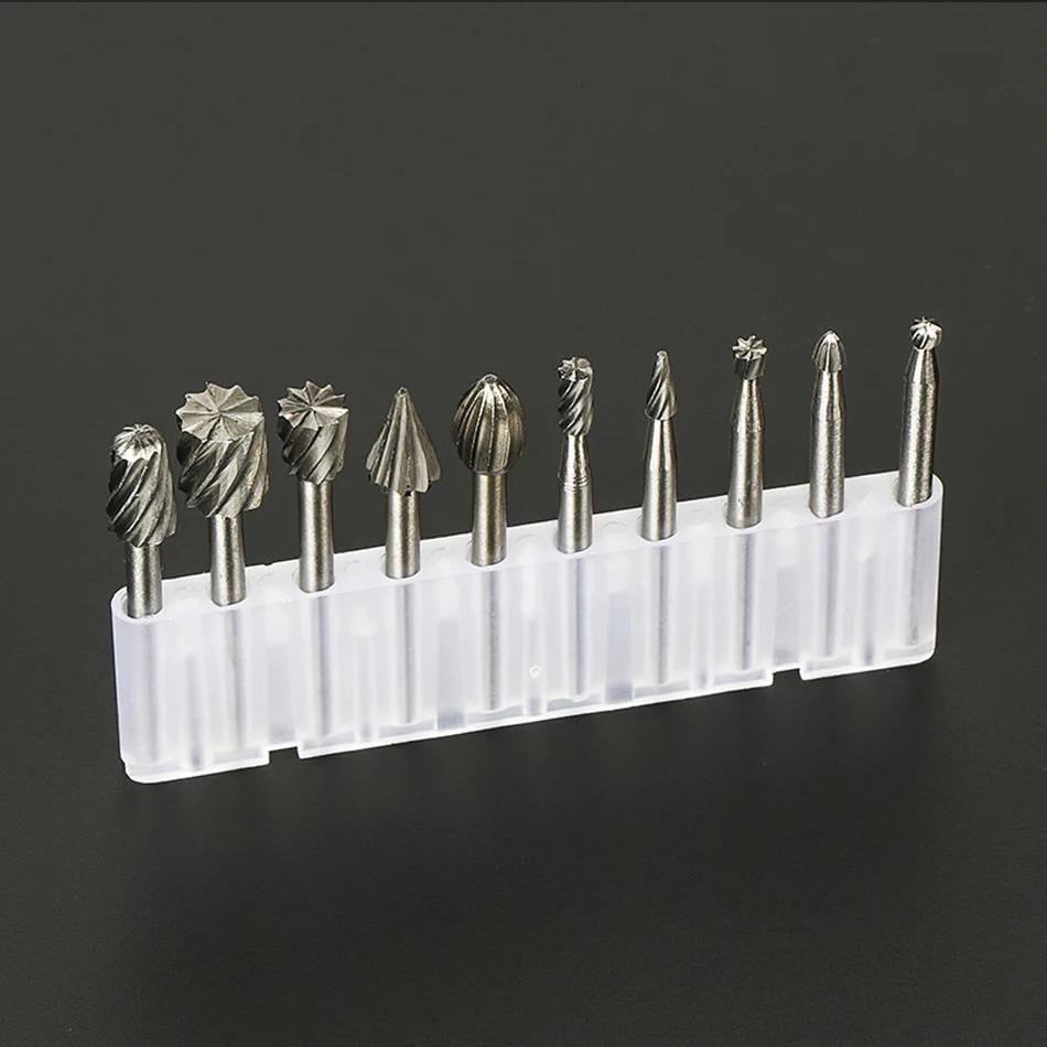 Набор универсальных HSS фрез для фрезерных станков 10 шт. (457476) - фото 2