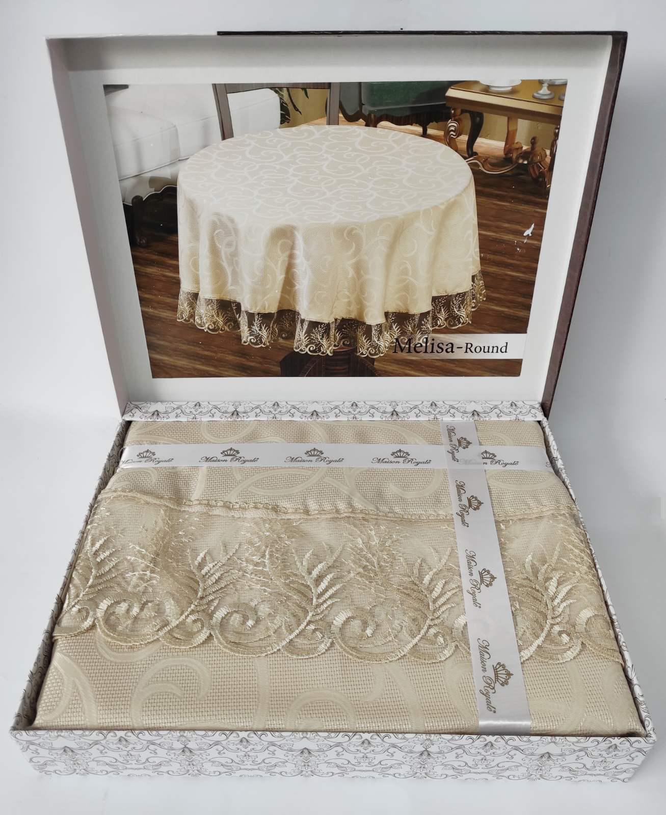 Скатерть Maison Royale 160 Q Melisa Cappucino (CN6800) Скатерть Maison Royale 160 Q Melisa Cappucino (CN6800)