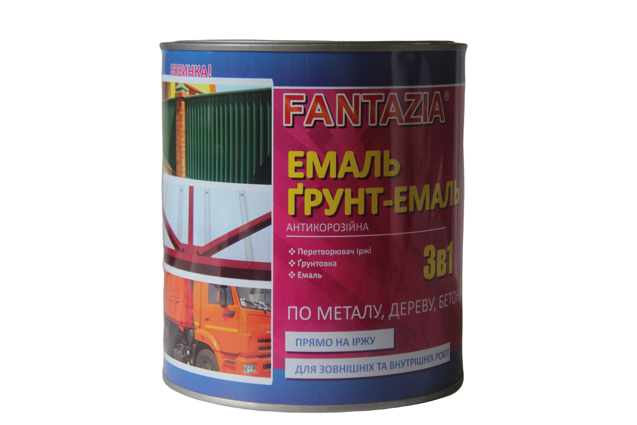 Грунт-эмаль по ржавчине Fantazia 3в1 2,6 кг Оранжевый