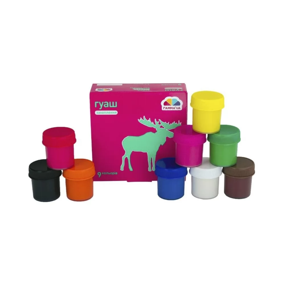 Гуашь Гамма UA Захоплення 9 цветов 20 мл (200202 4820219211686)