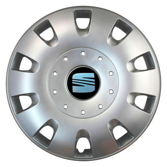 Автомобильные колпаки SKS 401 R16 с логотипом Seat 4 шт. Серебристый