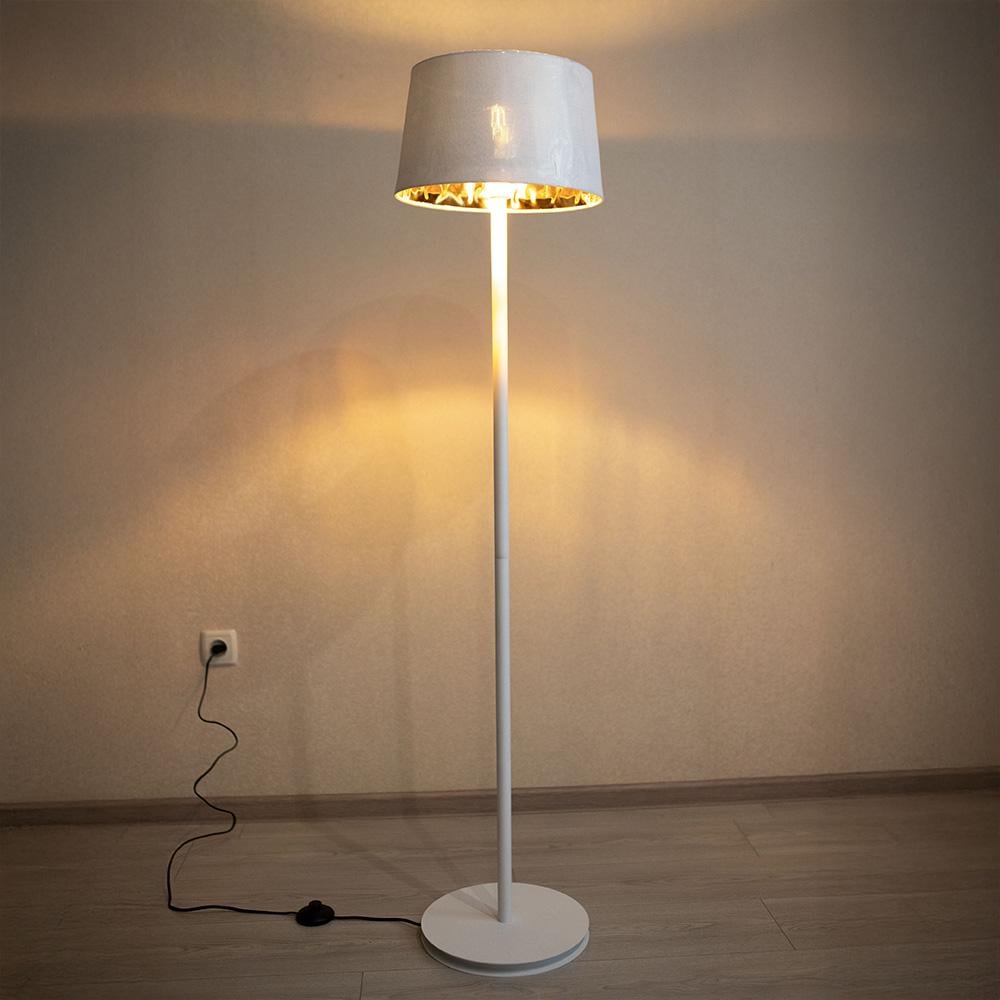 Торшер MSK ELECTRIC Palermo NL 3621 WH/WH с белым плафоном из ткани под лампу Е27 Белый - фото 6