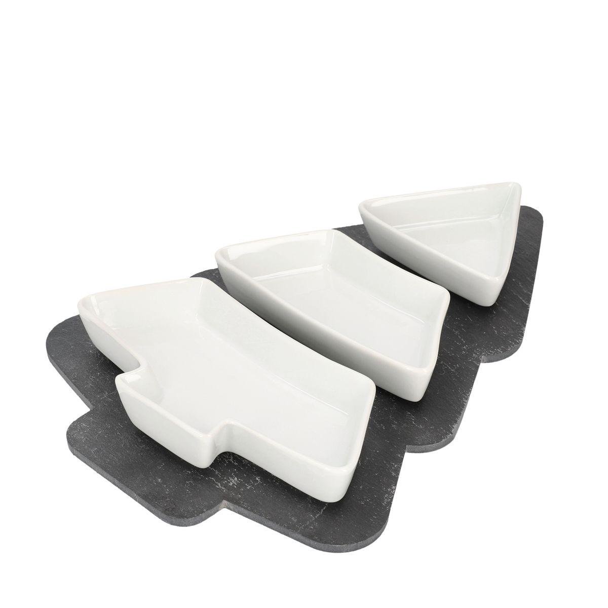 Сервировочный набор на доске Homla VERCER 29х20х3,5 см Белый (210674)