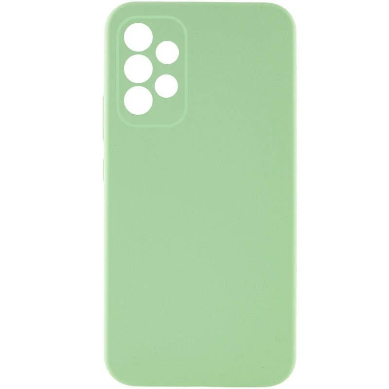 Противоударный чехол TPU GETMAN Liquid Silk Full Camera для Samsung Galaxy A52 4G / A52 5G / A52s Зеленый / Pistachio
