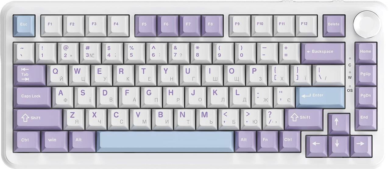 Клавиатура игровая Ajazz AK820 MAX не магнитная проводная механическая с укр раскладкой с RGB подсветкой Magnetic Switch Grey/Yellow (33284340)